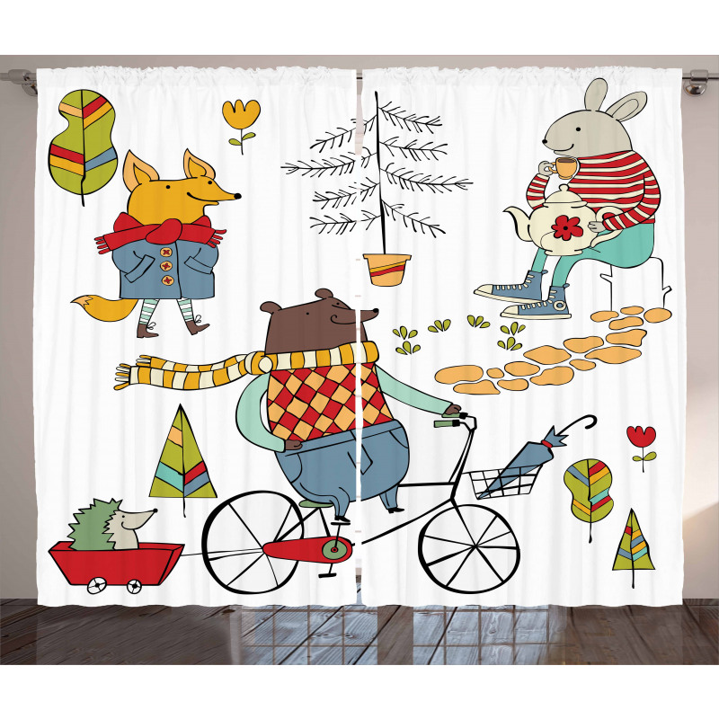 Urban Forest Characters Curtain