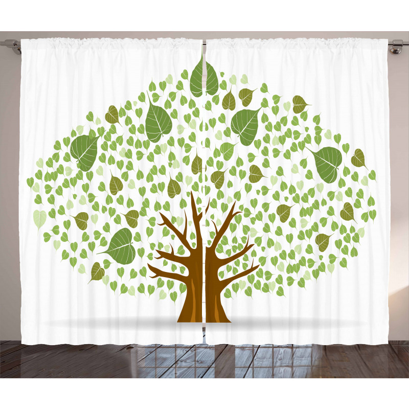 Fig Bodhi Leaves Curtain