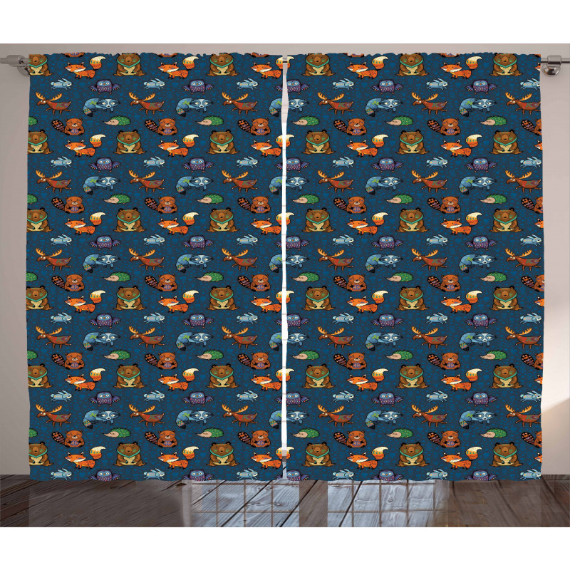 Jungle Animals Curtain