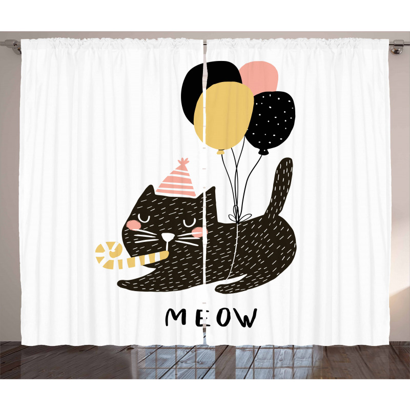Party Pet with Balloons Curtain
