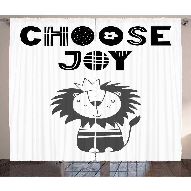 King of the Jungle Words Curtain