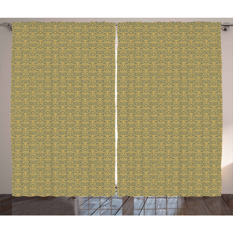 Curves and Flowers Curtain