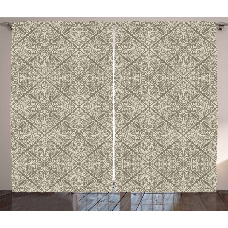 Floral Damask Curtain