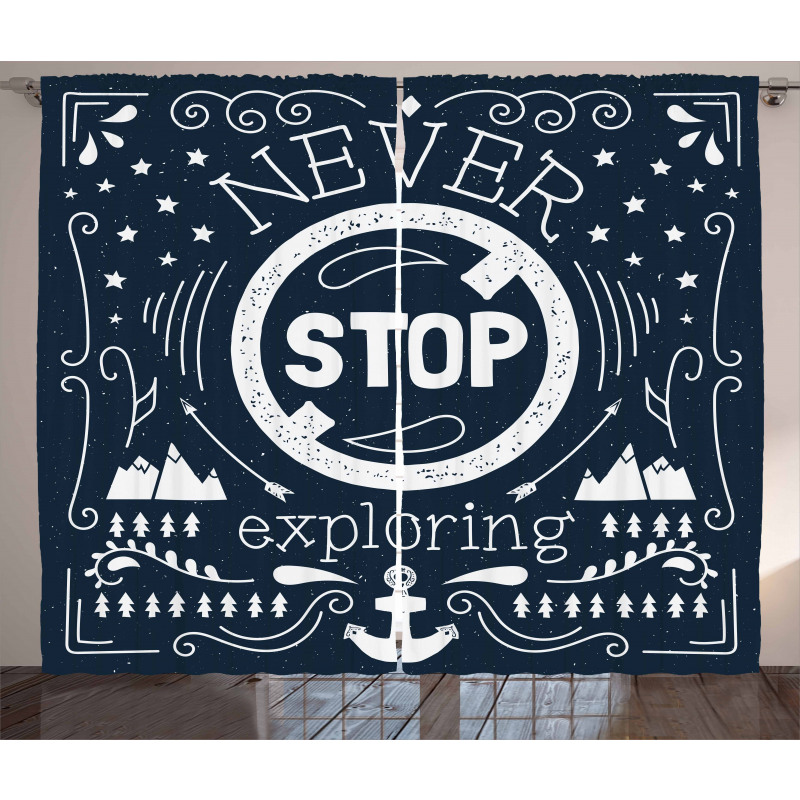 Exploring Themed Slogan Curtain