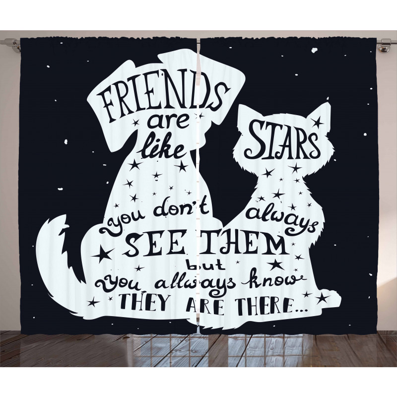 Friends are Like Stars Curtain