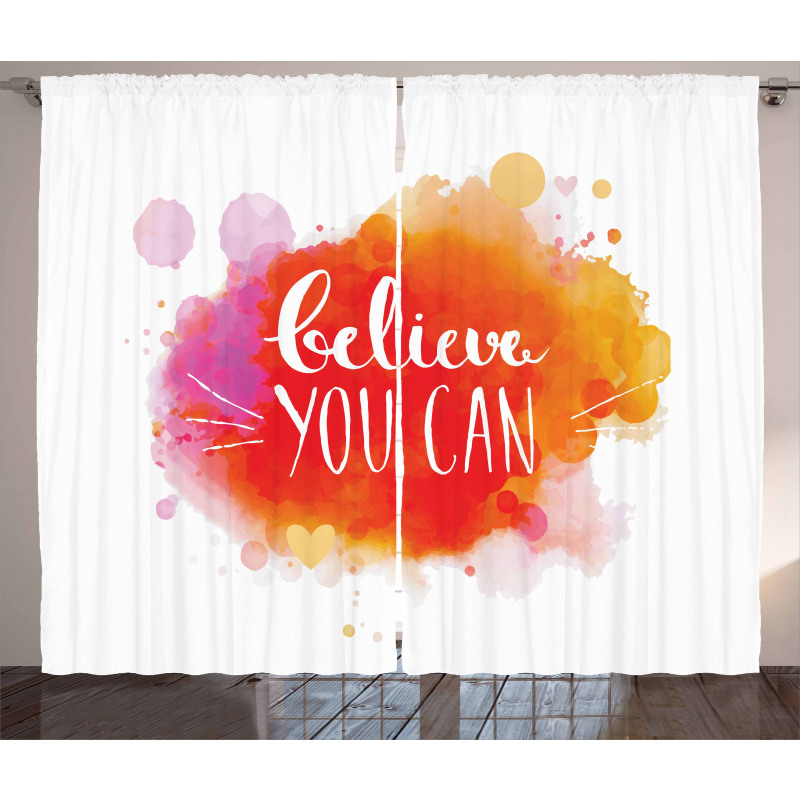 Believe You Can Words Curtain