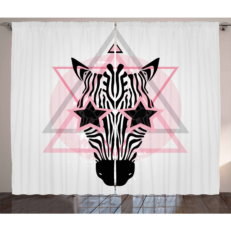 Hipster Star Eyes Curtain