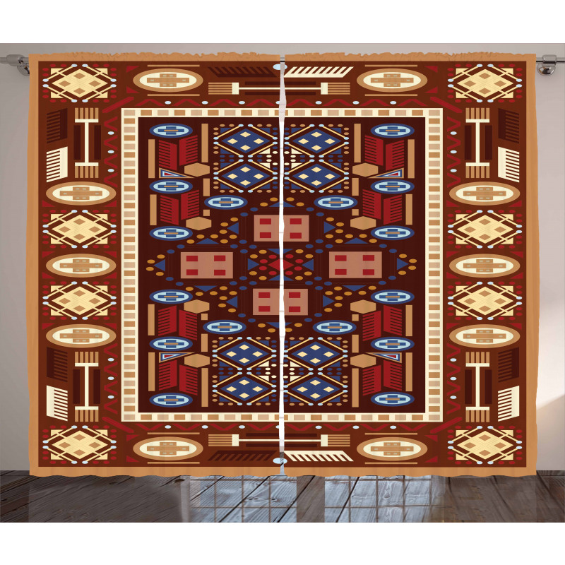 Oriental Rhombus Design Curtain