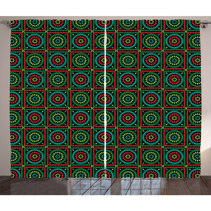 Circles and Squares Curtain