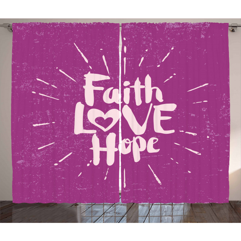 Hope Themed Message Design Curtain
