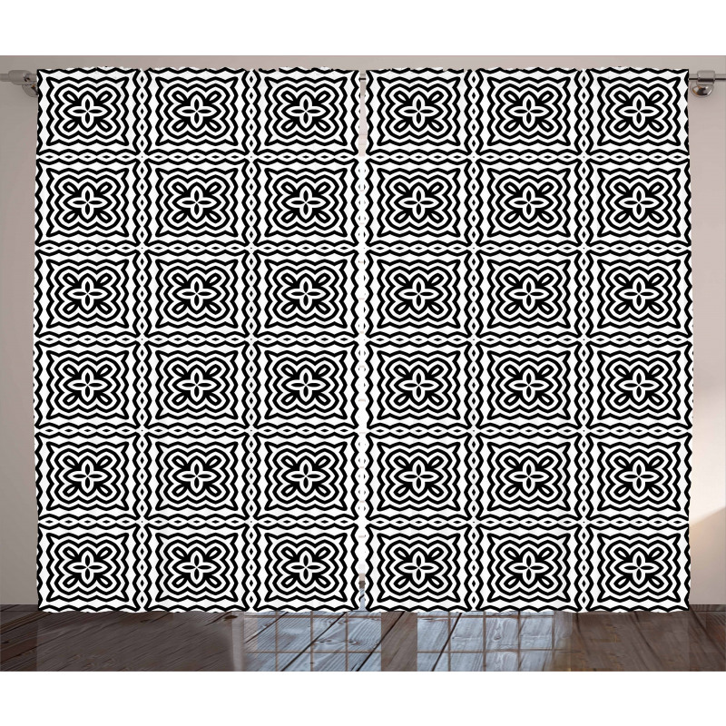 Motifs in Squares Curtain