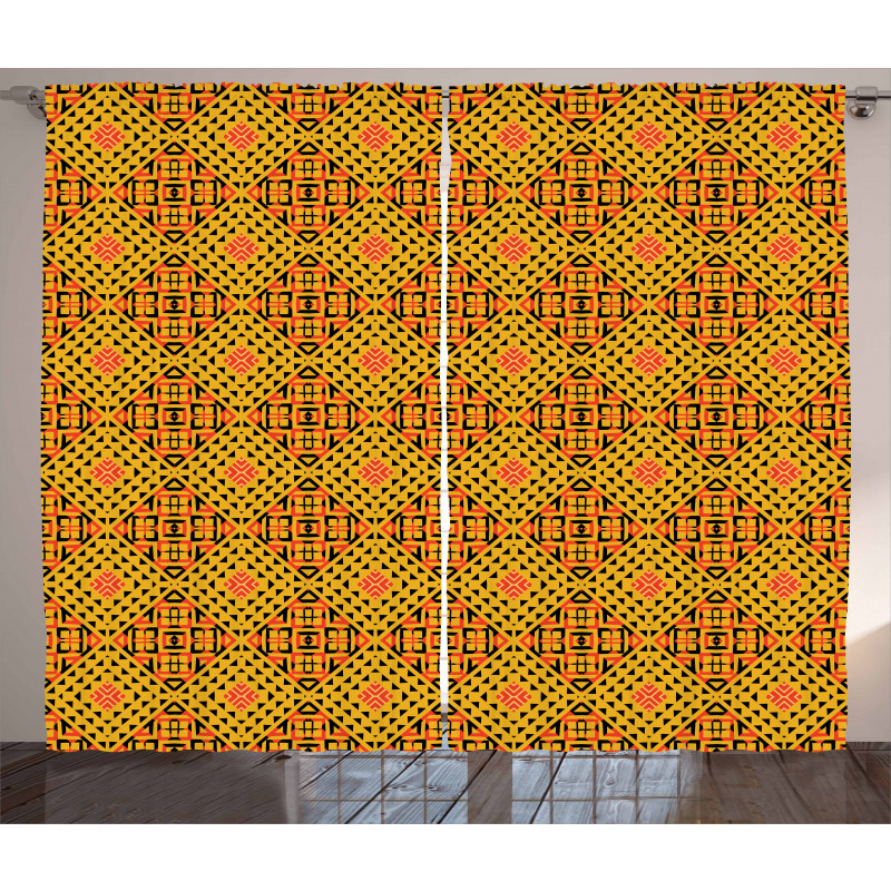 Warm Tones Tribal Curtain