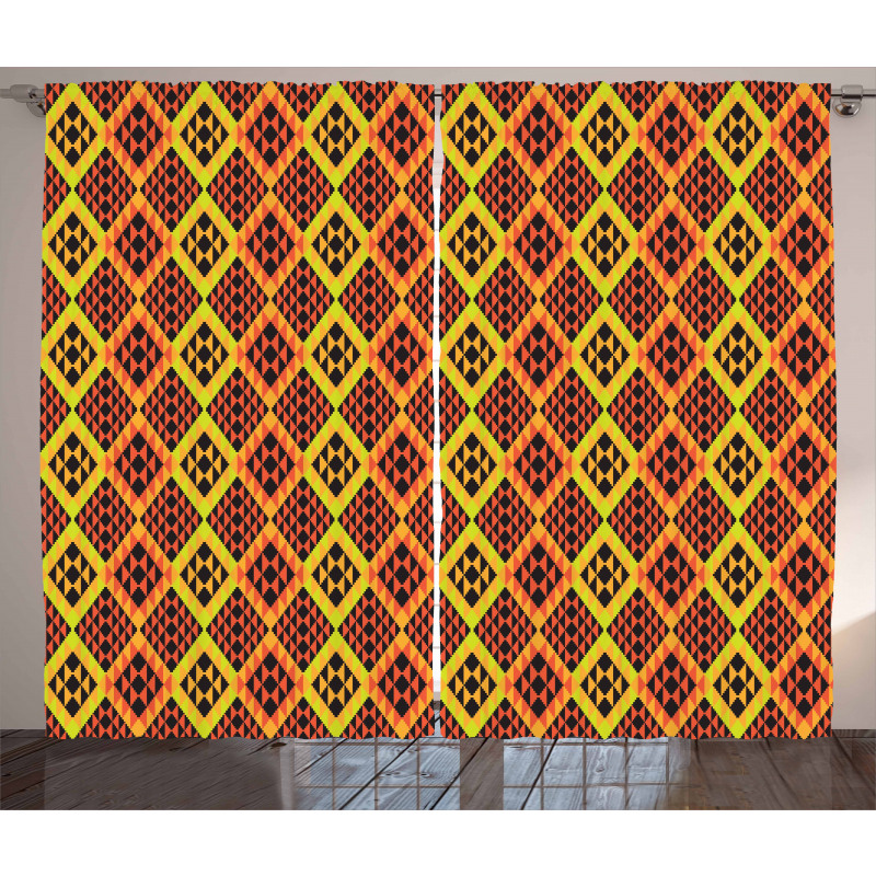 Peruvian Rhombus Curtain