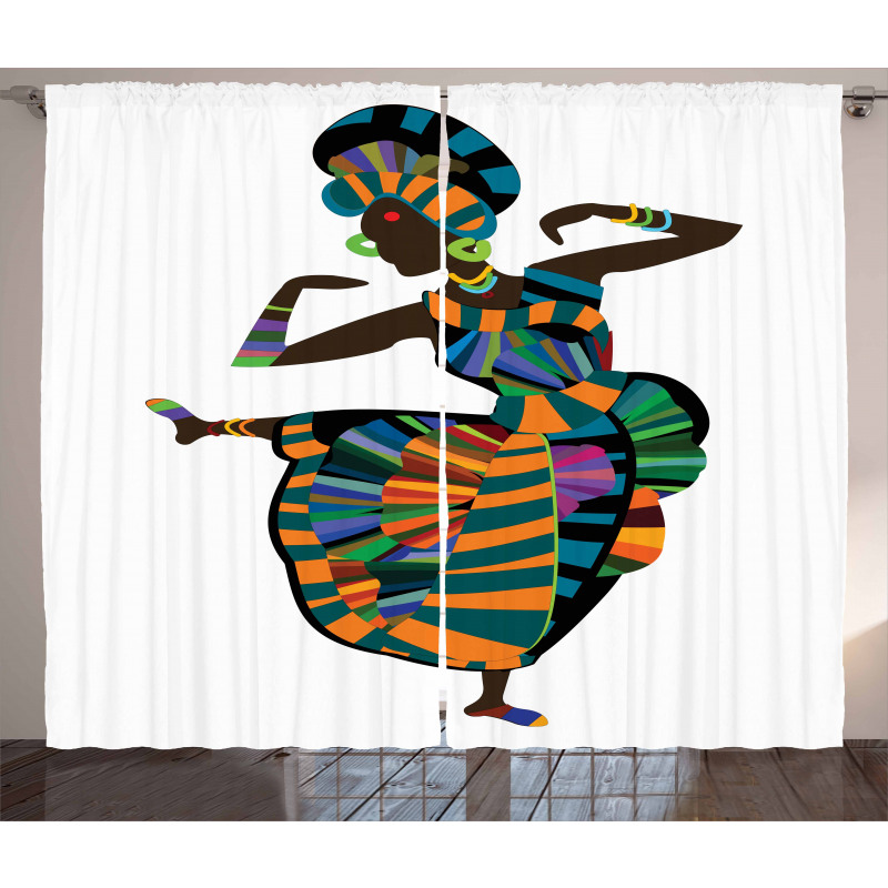 Dancing Zulu Girl Curtain
