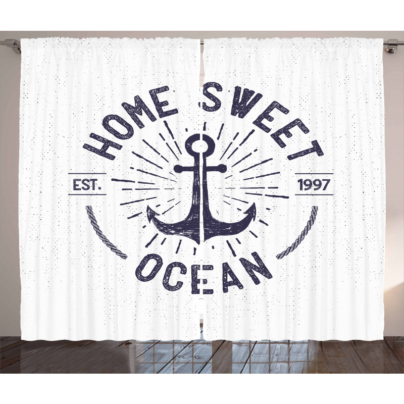 Home Ocean Words Curtain