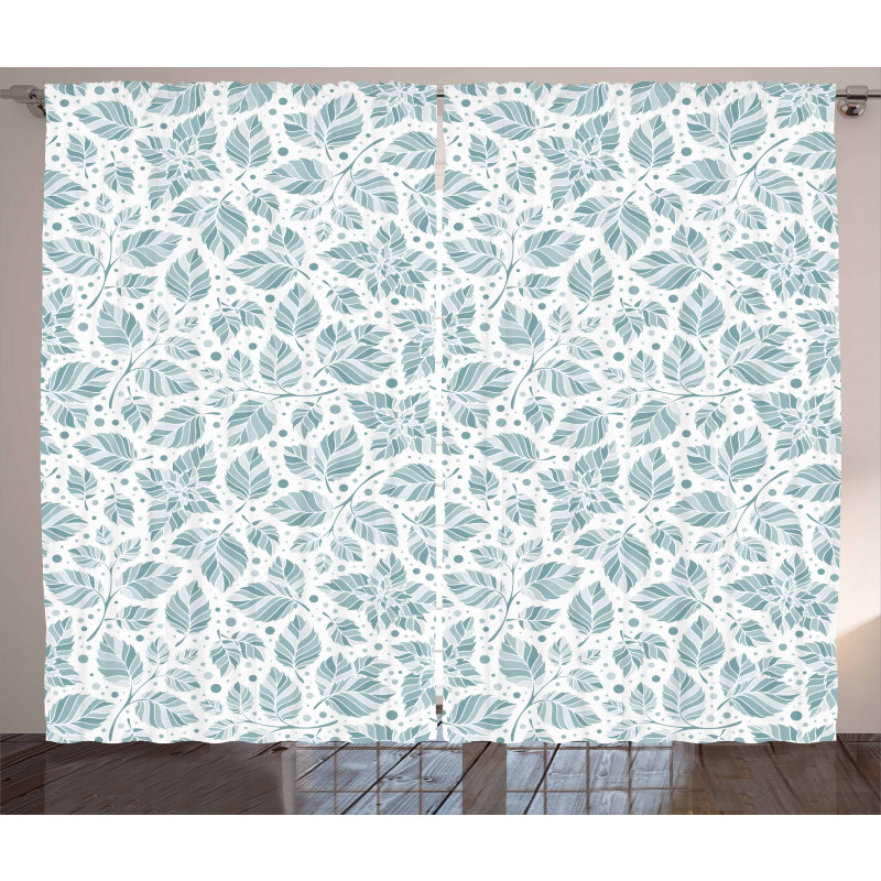 Peppermint Foliage Dot Curtain