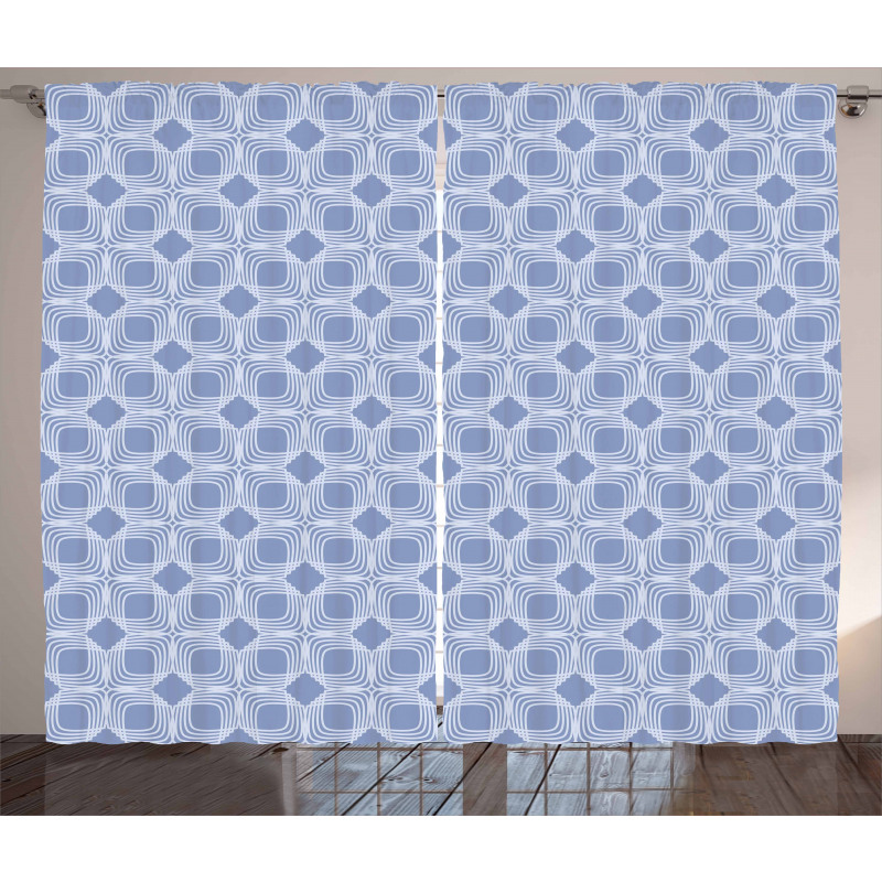 Geometric Squares Design Curtain