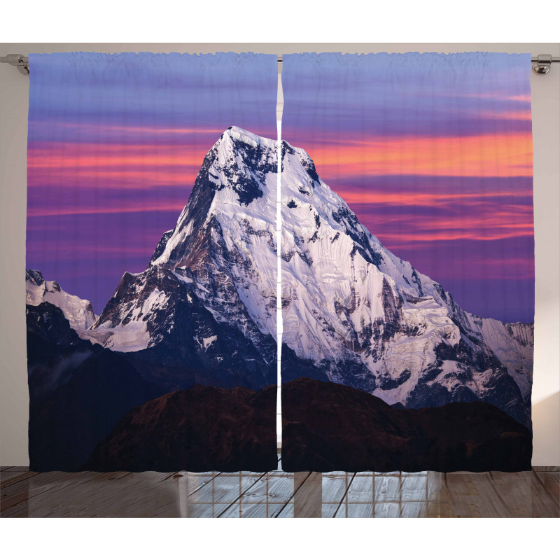 Himalayas in the Sunset Curtain