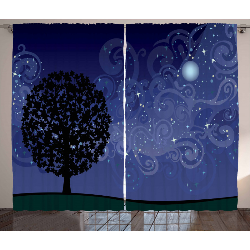 Tree Silhouette Curtain
