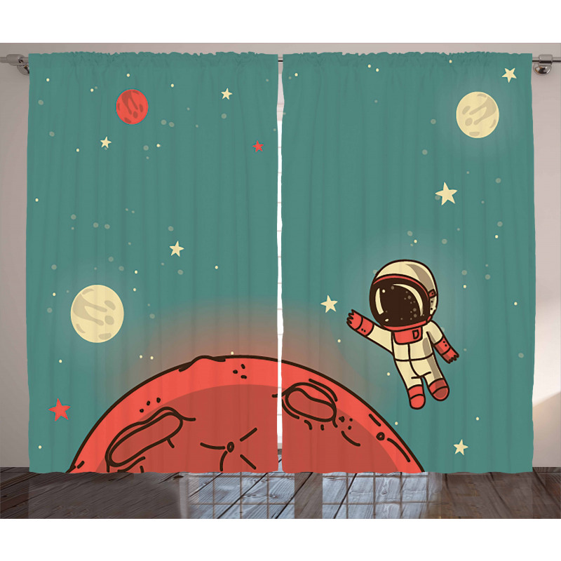 Doodle Cosmonaut Curtain