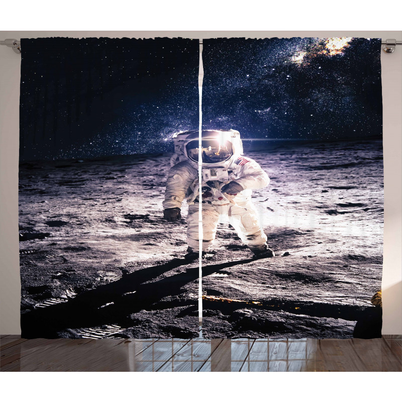 Astronaut on the Moon Curtain