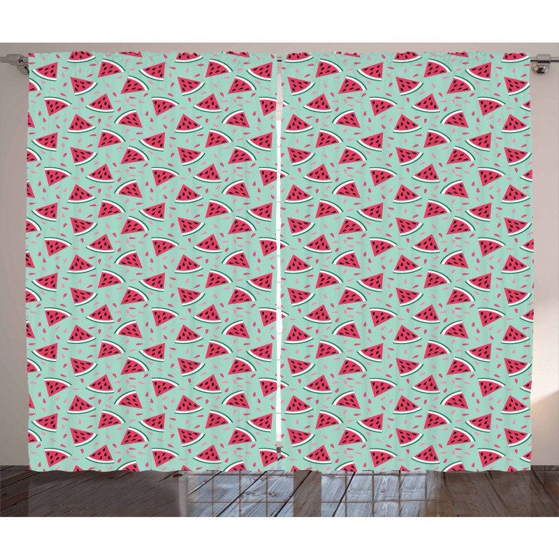 Pop Art Watermelon Slices Curtain