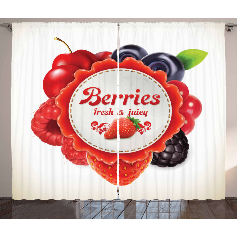 Colorful Berry Pattern Curtain