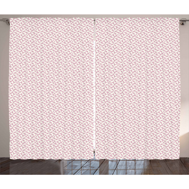 Soft Pinkish Motif Curtain
