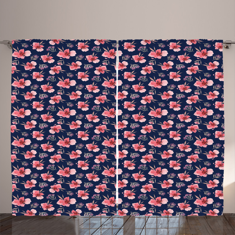 Vibrant Tropical Blooms Curtain