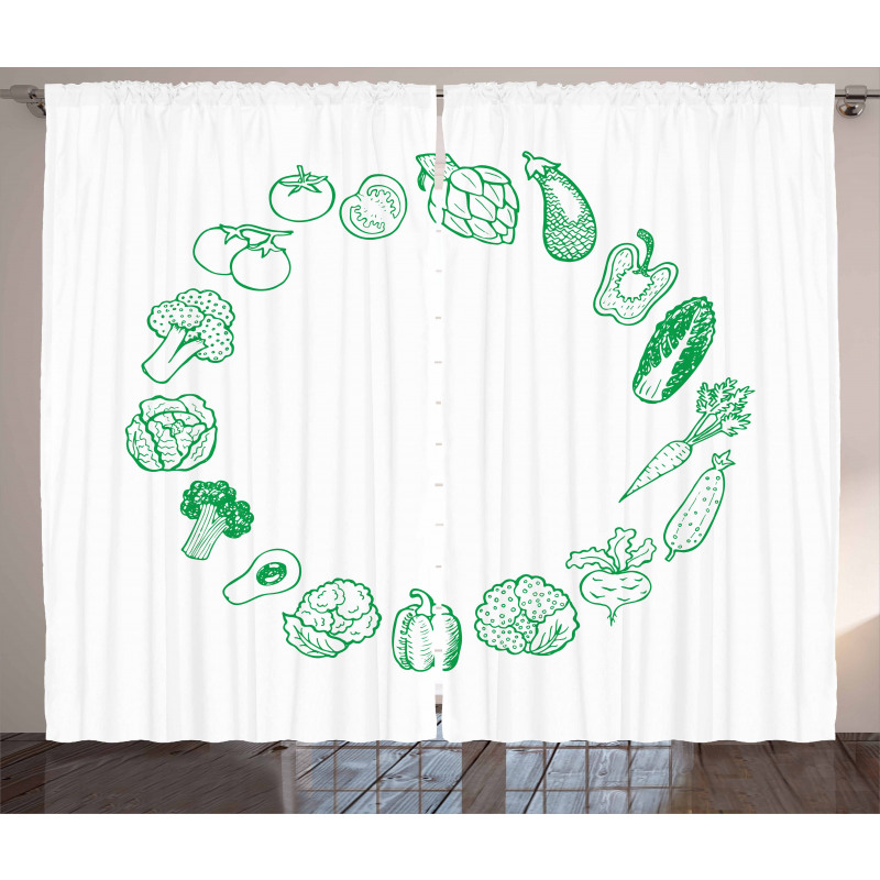 Eat More Organic Curtain