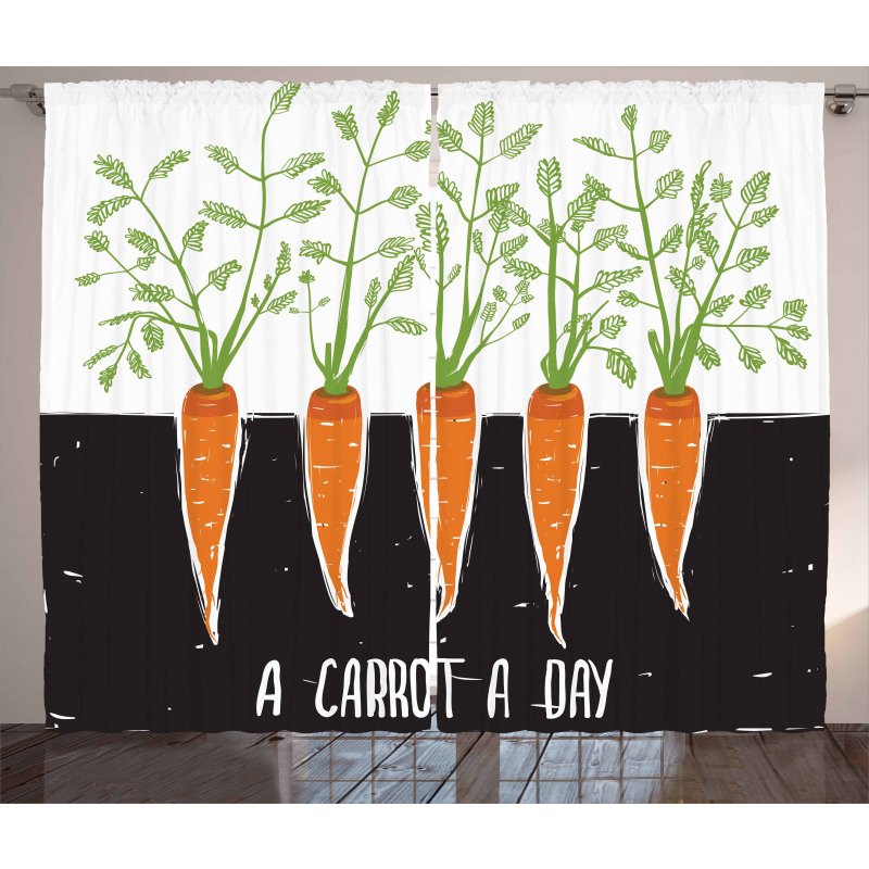 Growing Carrots Curtain