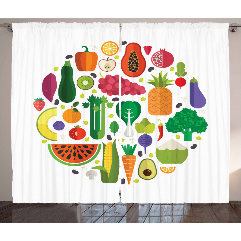 Yummy Food Circle Curtain