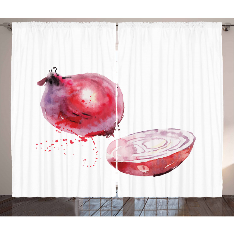 Onion Watercolors Curtain