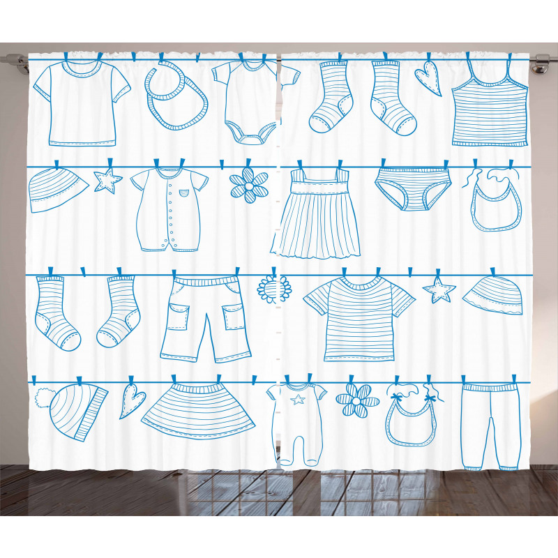 Drying Baby Clothes Curtain
