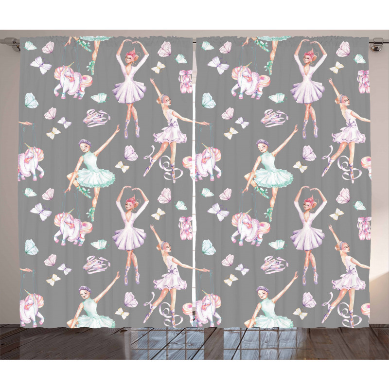 Dancers and Unicorns Curtain