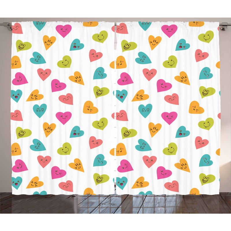 Smiley Heart Curtain