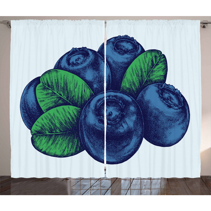 Vintage Blueberry Curtain