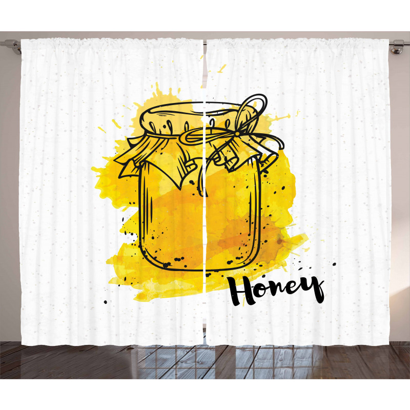 Honey Jar Art Curtain