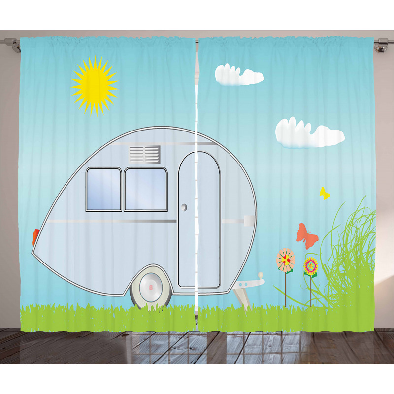 Summer Vacation Theme Curtain