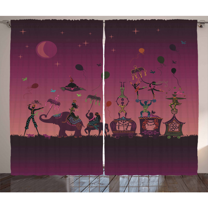 Circus Crowd Travelling Curtain
