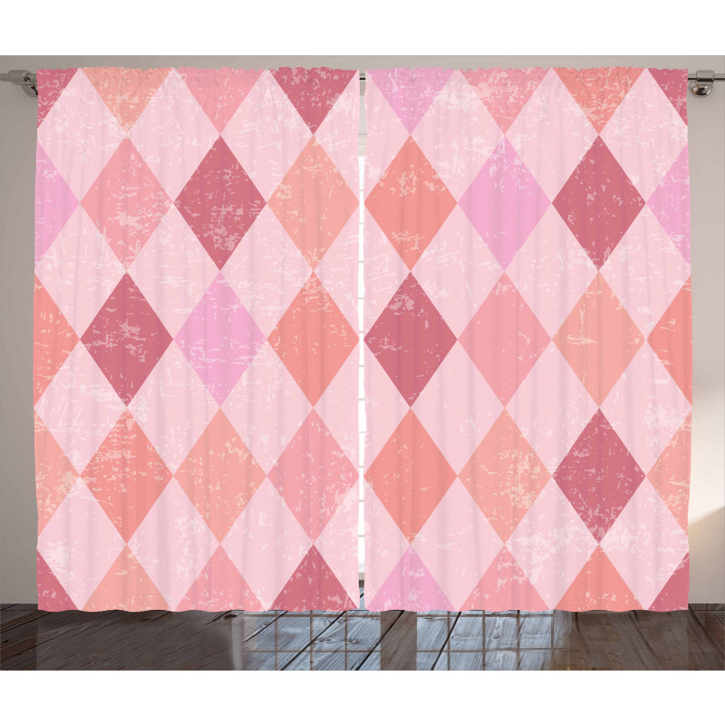 Harlequin Diamond Pattern Curtain