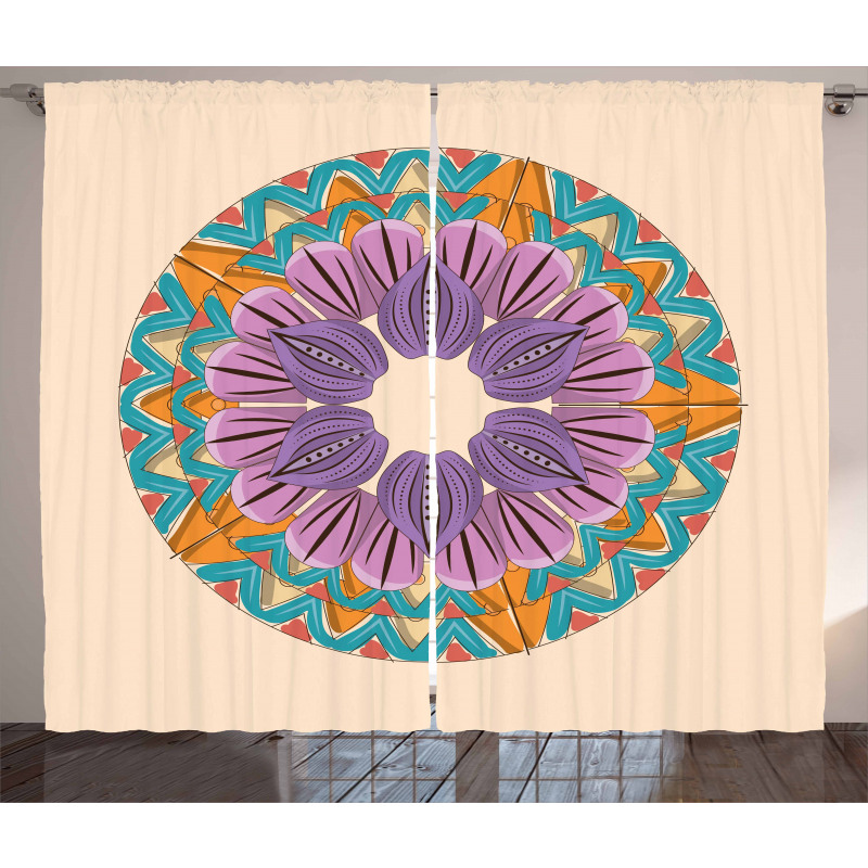 Rotating Zigzag Lines Curtain