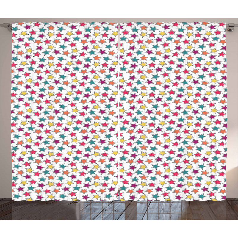 Graphic Stars Youth Curtain
