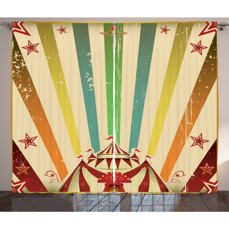 Old Circus Fair Curtain