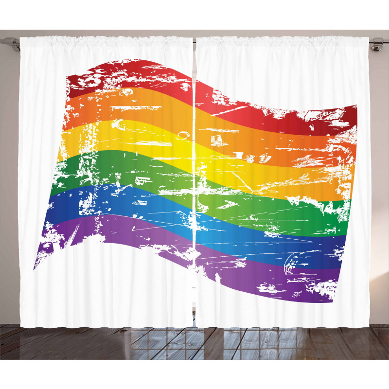 Gay Pride Flag Curtain
