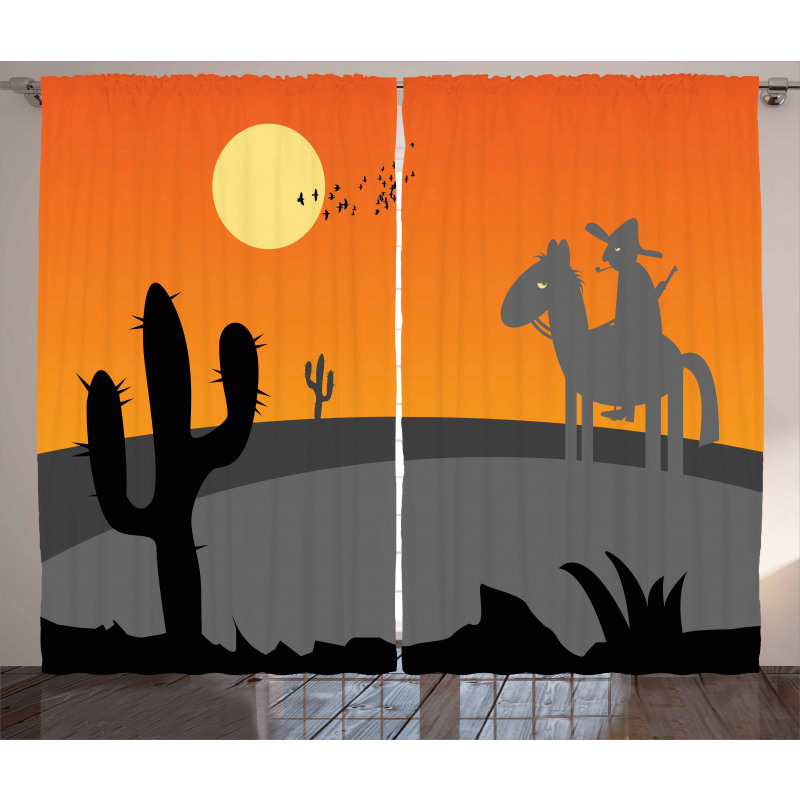 Hot Mexico Desert Curtain