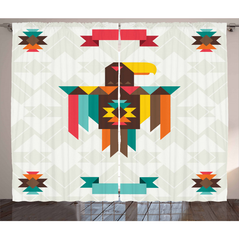 Folk Totem Eagle Curtain