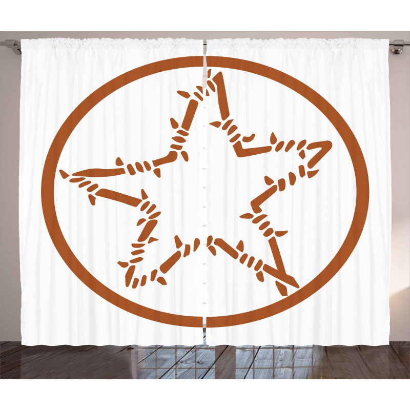 Barbed Wire Star Curtain