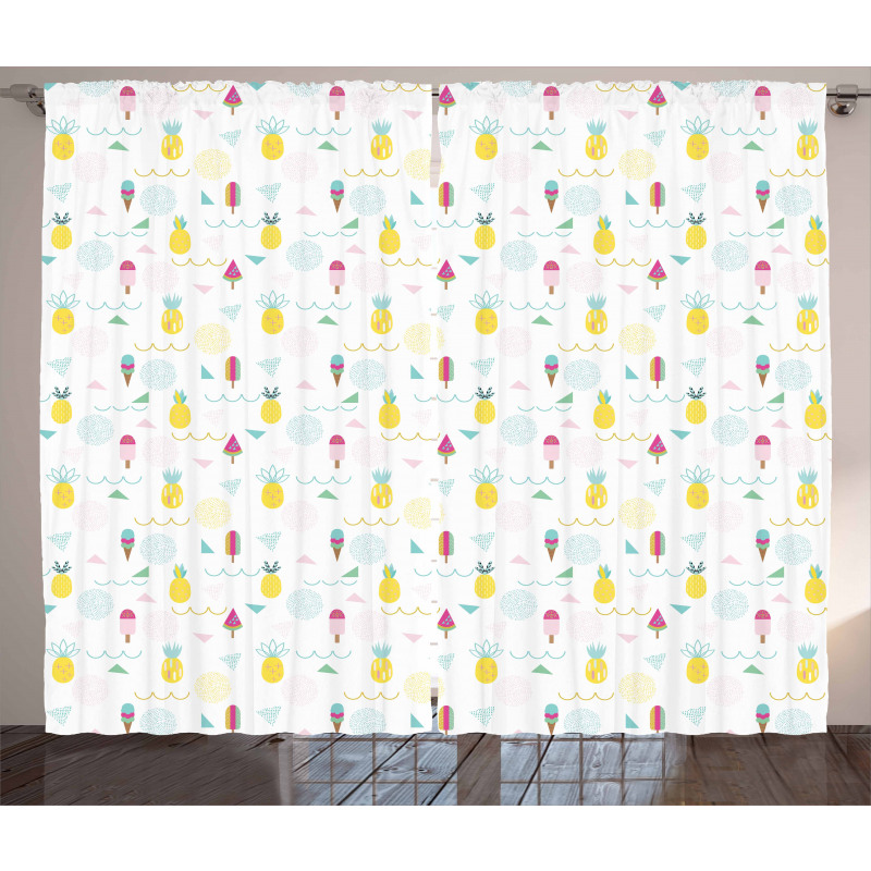 Ice Cream Pineapple Curtain