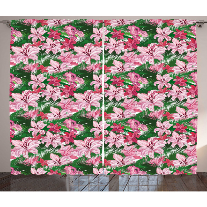 Hawaiian Spring Blossoms Curtain